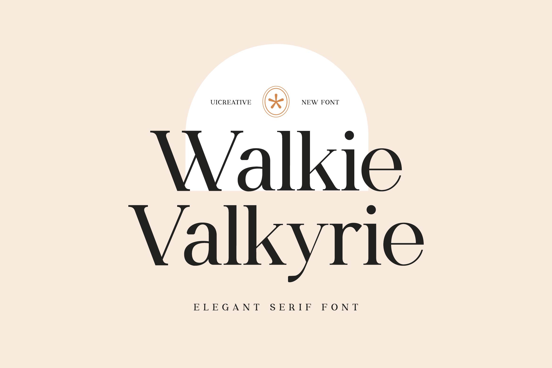Beispiel einer Walkie Valkyrie-Schriftart